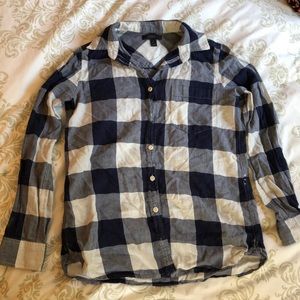 J. Crew blue and white flannel!